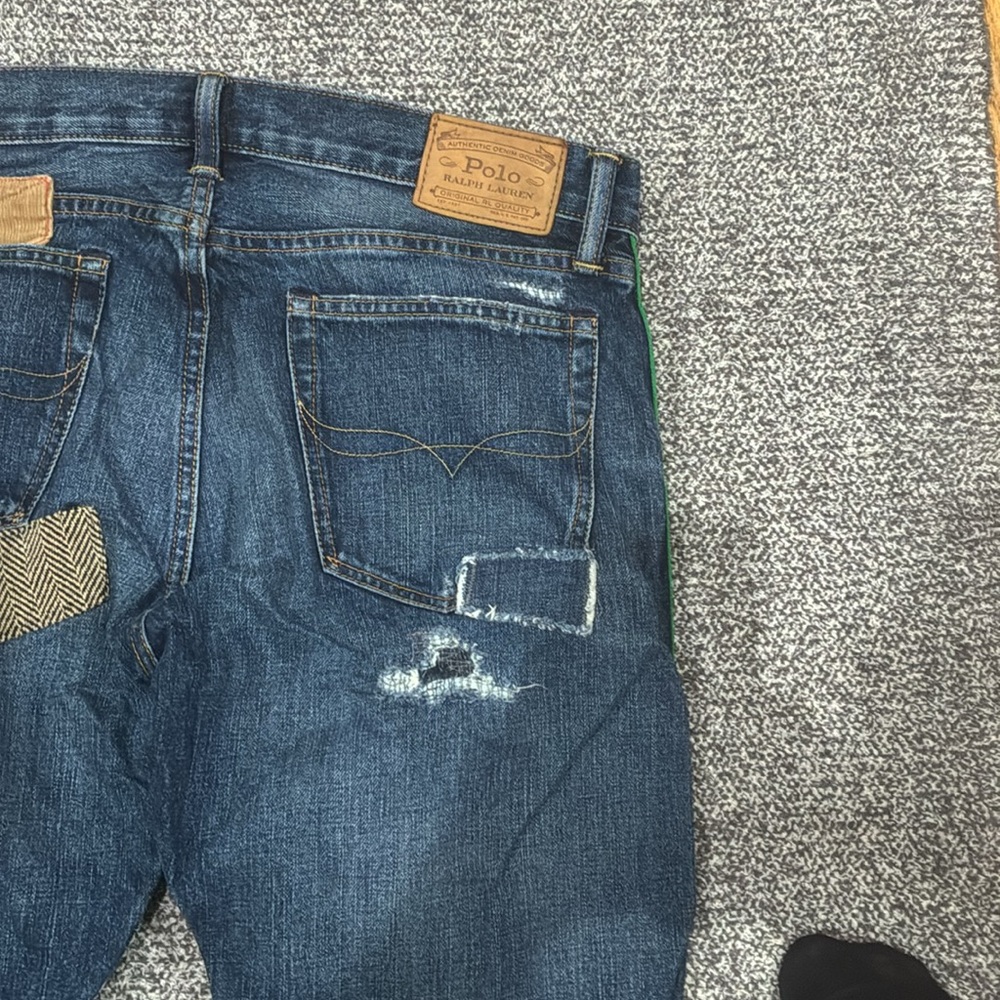 Polo Ralph Lauren Men’s Blue Patchwork Jeans - Picture 11 of 14